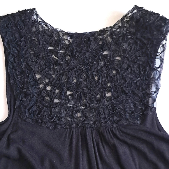 Pullover Sexy Lace Back Mini Dress Top Floaty Sleeveless American Rag Cie S XS - Picture 12 of 12